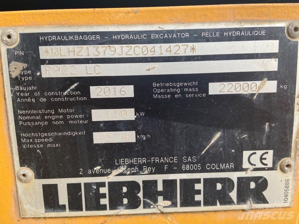 Liebherr R 922LC Верижен екскаватор