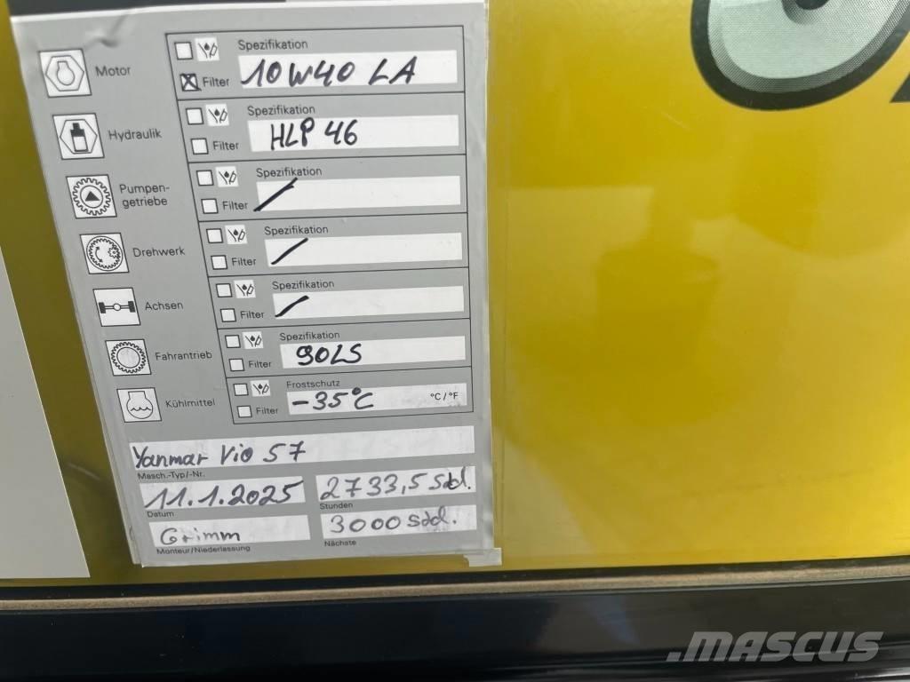 Yanmar Vio 57 - 6A Мини екскаватори < 7 т