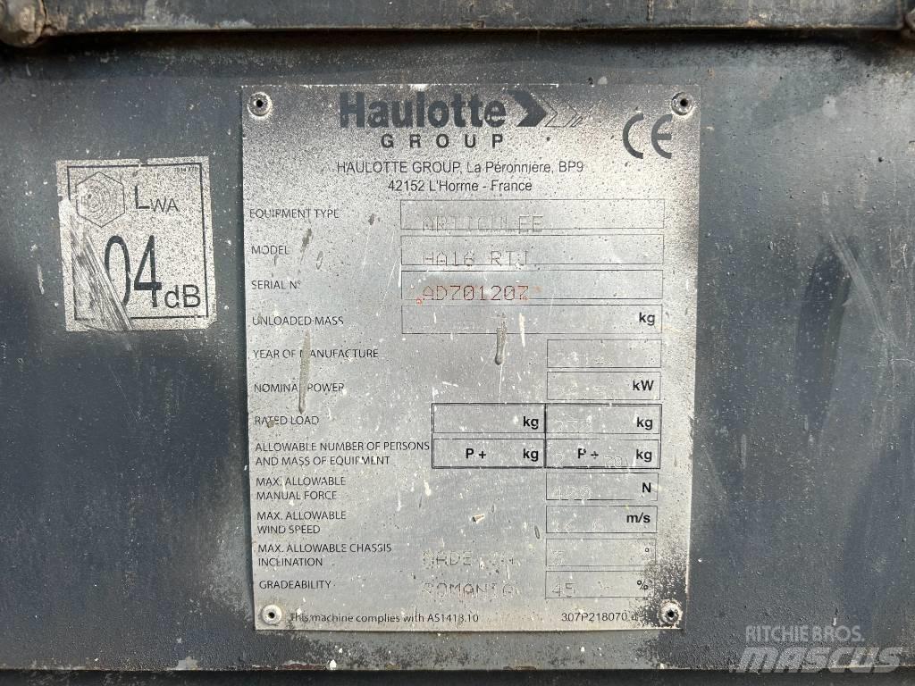Haulotte HA16RTJ Съчленени стрелови подемници