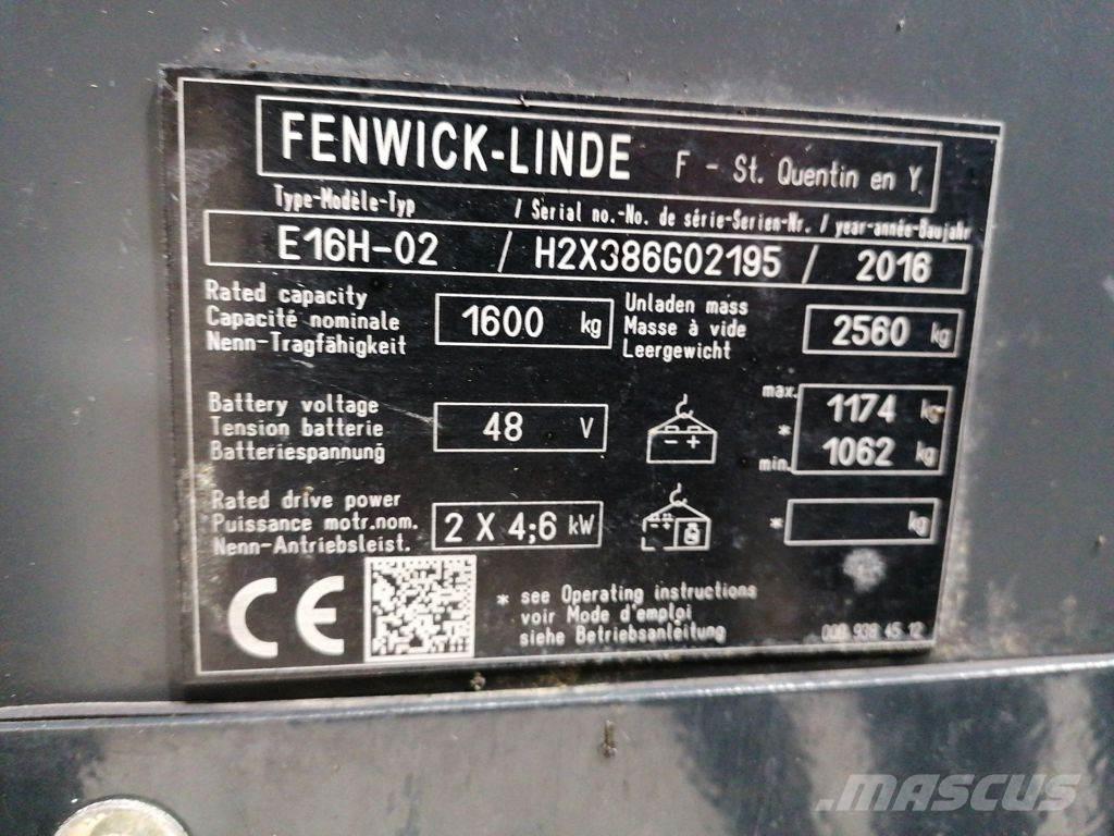Linde E16H-02 Електрически вилични кари-повдигачи