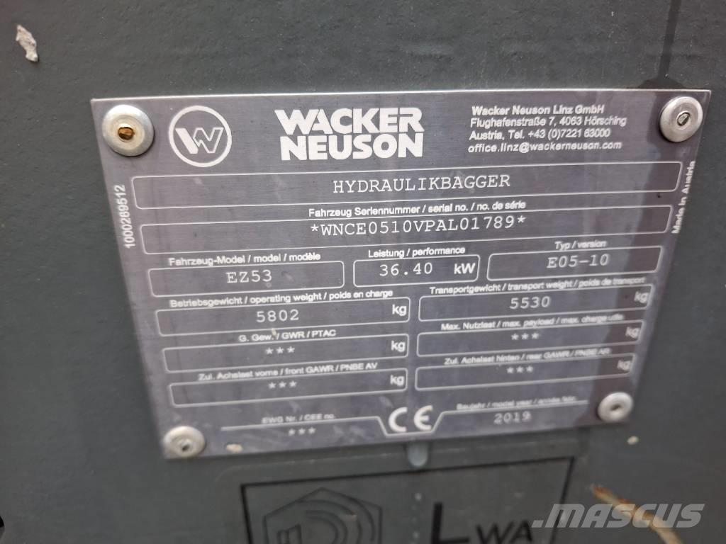 Wacker Neuson EZ 53 Мини екскаватори < 7 т