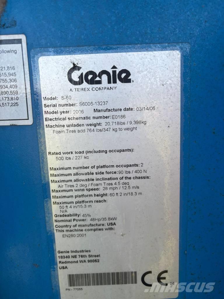 Genie S 60 Телескопични повдигачи
