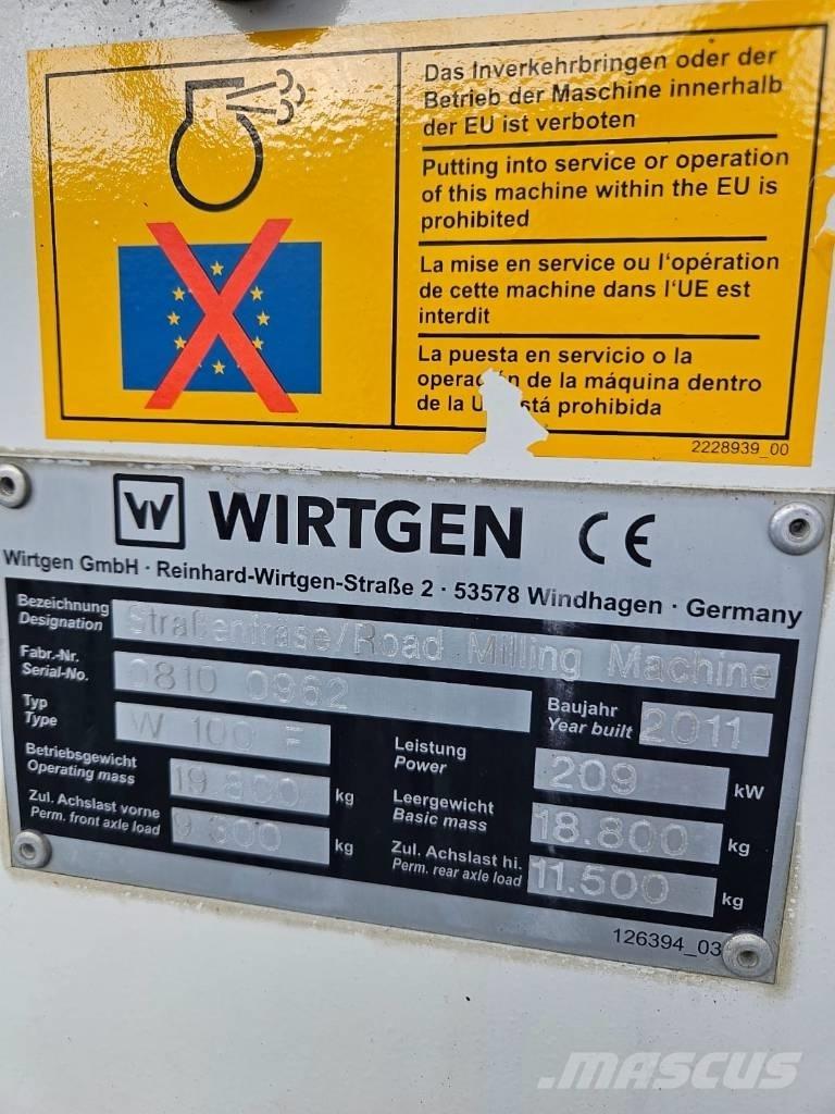 Wirtgen W 100 F Машини за студено раздробяване на асфалт
