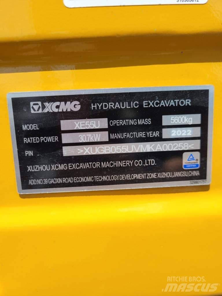 XCMG XE55 U Мини екскаватори < 7 т