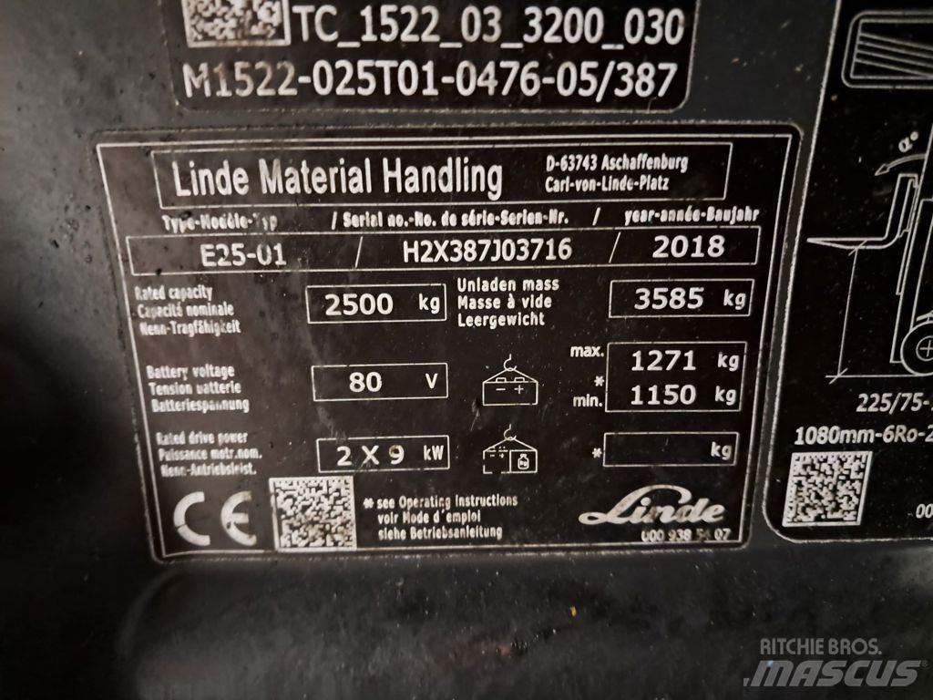 Linde E25-01 Електрически вилични кари-повдигачи