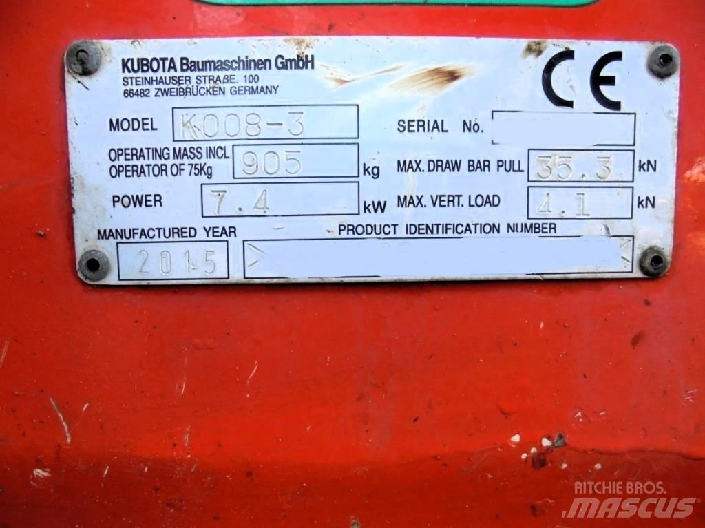 Kubota K 008-3 Мини екскаватори < 7 т