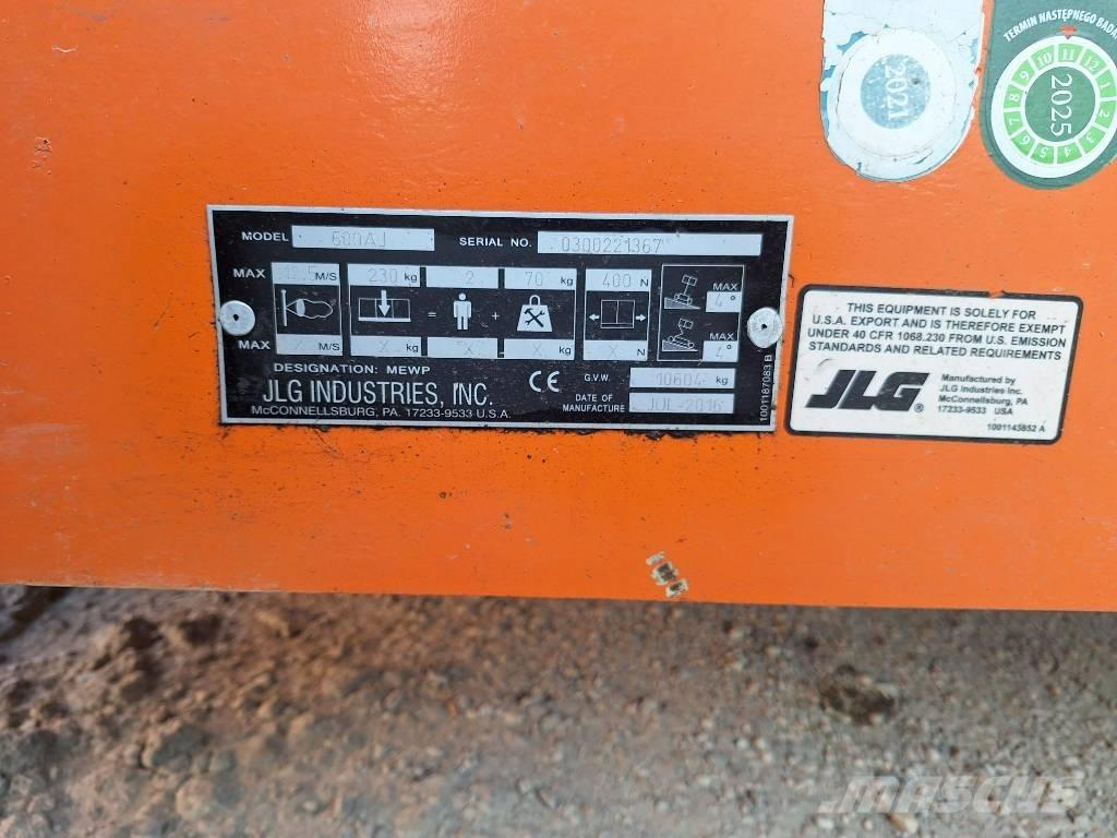 JLG 600AJ Съчленени стрелови подемници