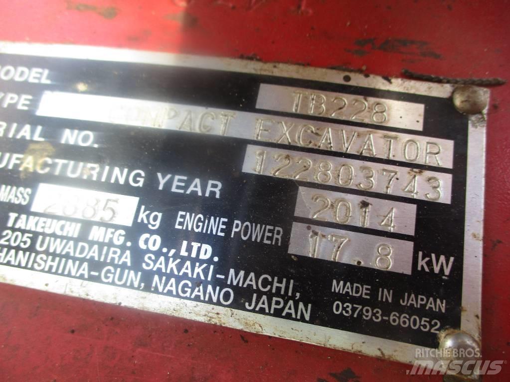 Takeuchi TB 228 Мини екскаватори < 7 т