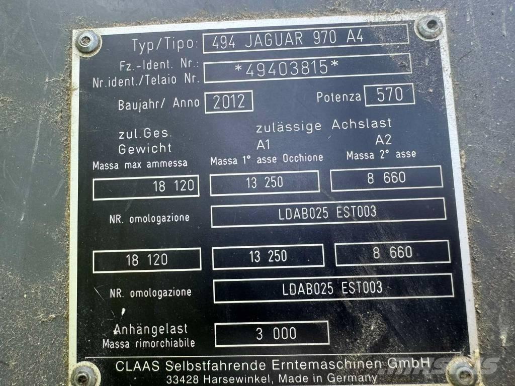 CLAAS Jaguar 970 Самоходни фуражири