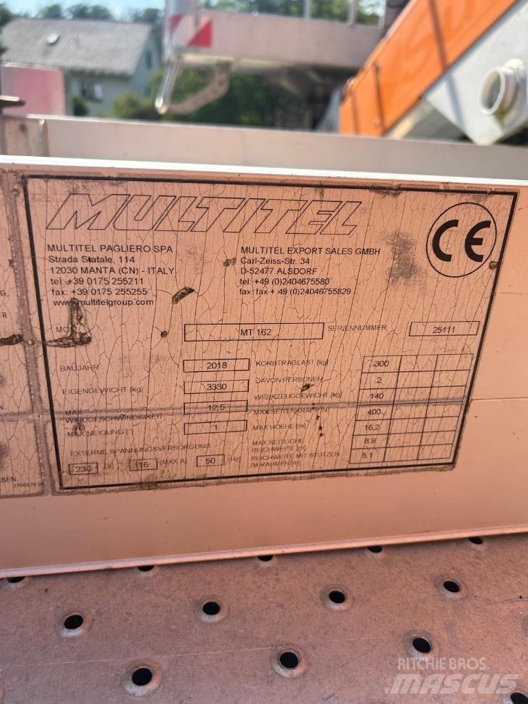 Multitel MT 162 Моторизирани платформи с талига
