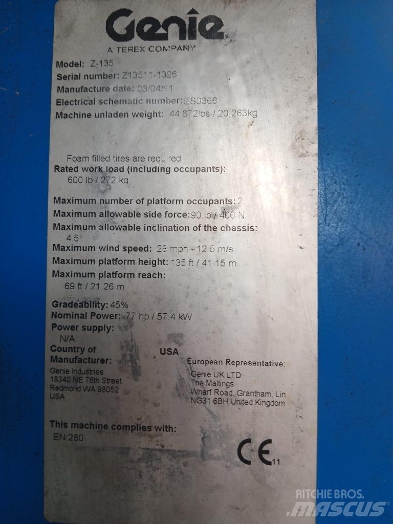 Genie Z 135/70 Съчленени стрелови подемници