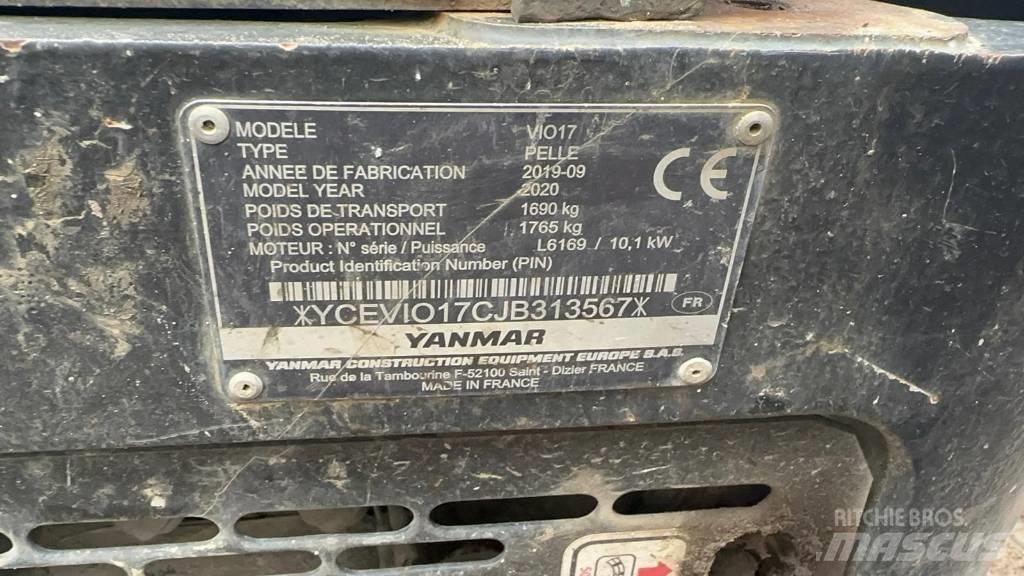 Yanmar Vio 17 Мини екскаватори < 7 т