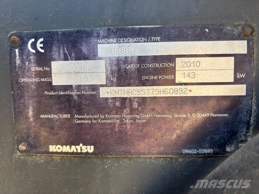 Komatsu WA 380-6 Колесни товарачи