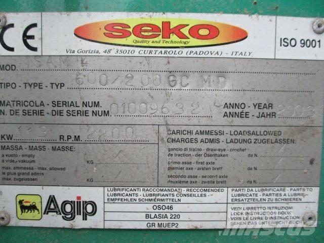 Seko 600/200GC MD Дробилки за клони