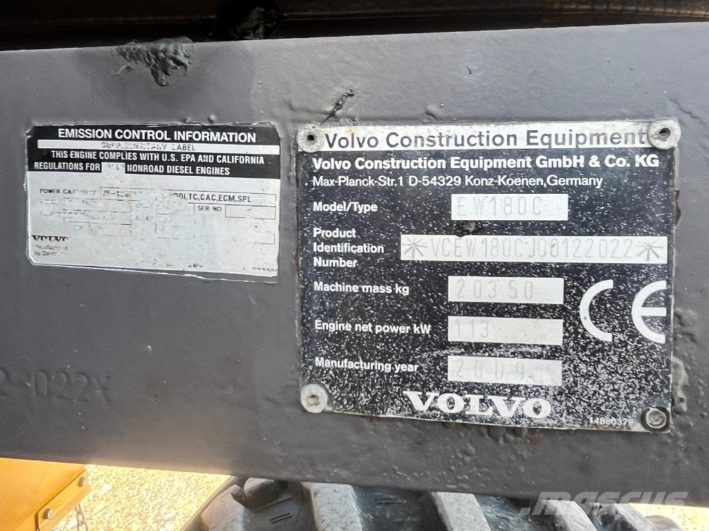 Volvo EW 180 C Колесни екскаватори