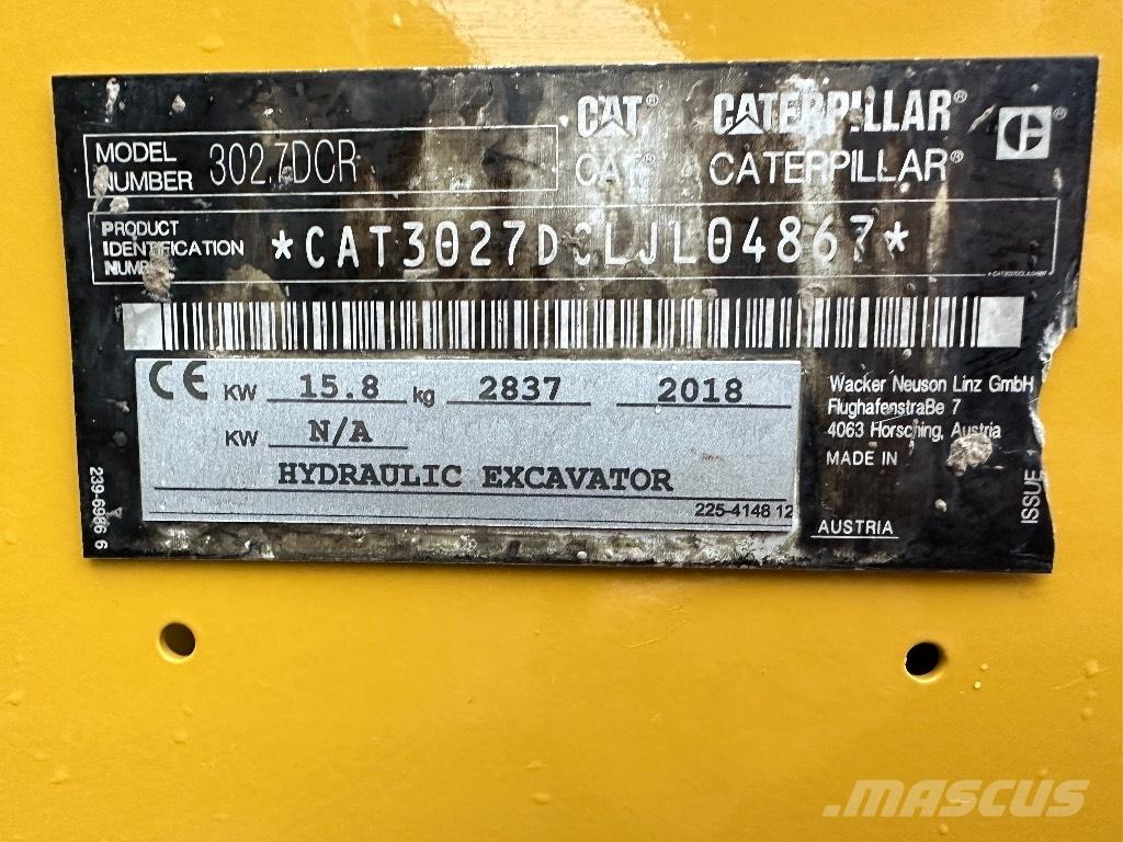 CAT 302.7 D CR Мини екскаватори < 7 т