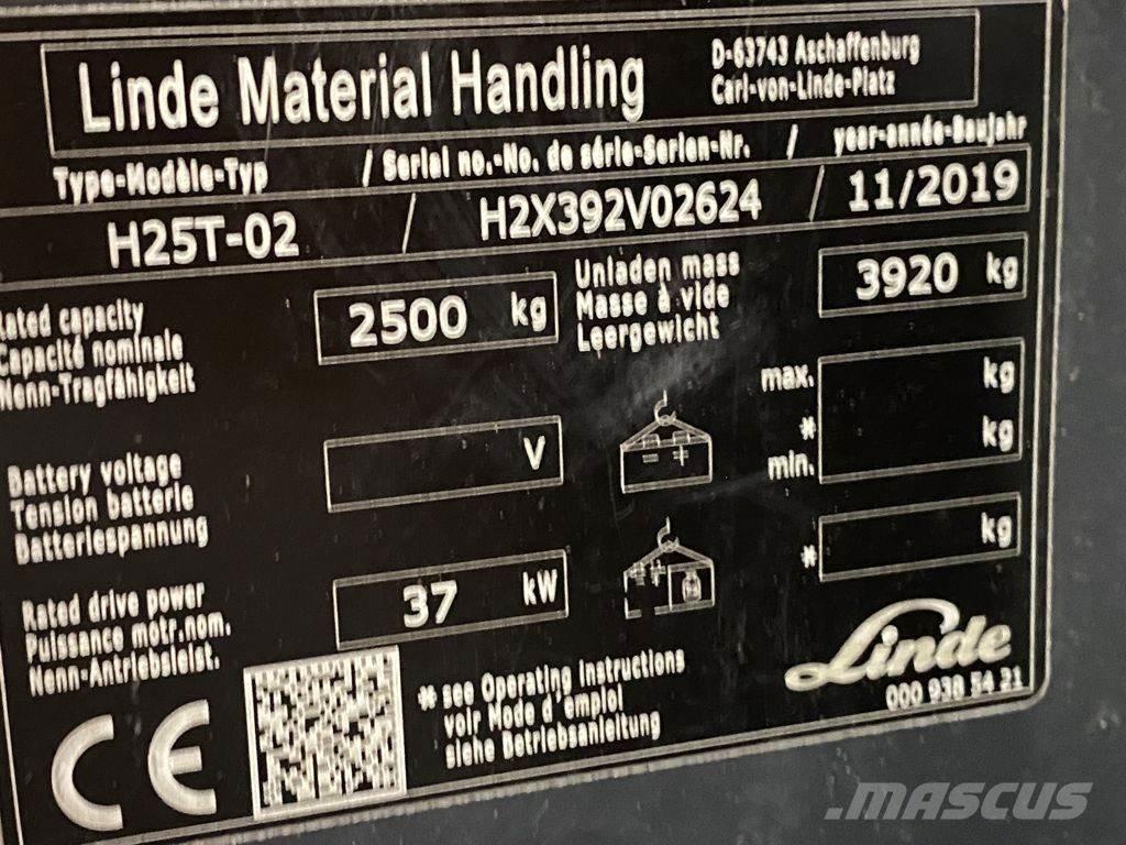Linde H25T-02 Камиони с АГУ