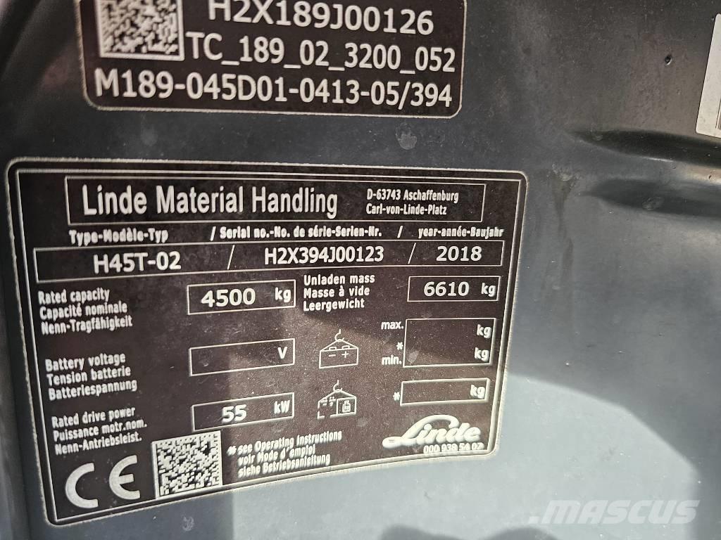Linde H45T-02 Камиони с АГУ