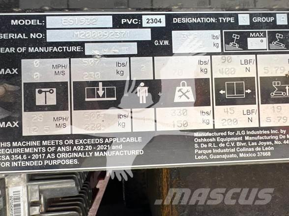 JLG ES1932 Ножични работни платформи