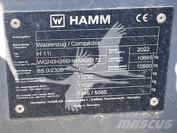 Hamm H11i Еднобарабанни ролки

