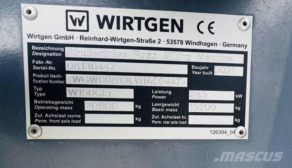 Wirtgen W 150 CFi Машини за студено раздробяване на асфалт
