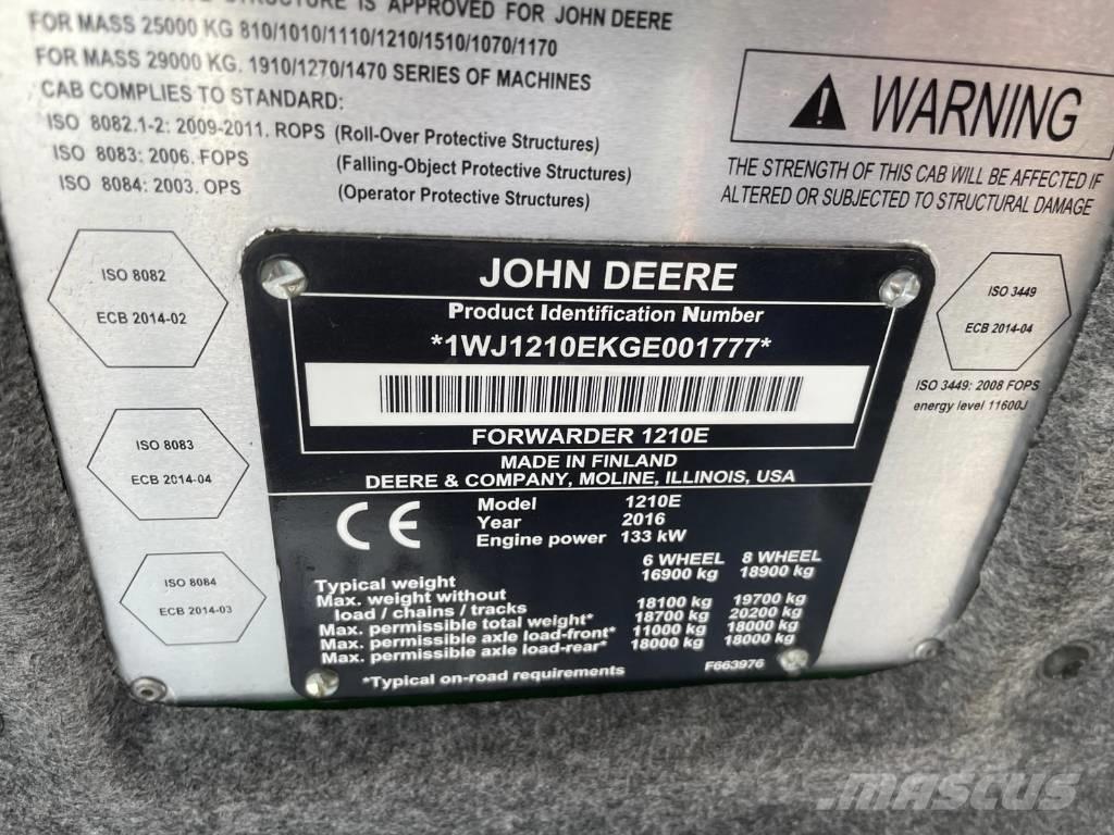 John Deere 1210 E Форуардери