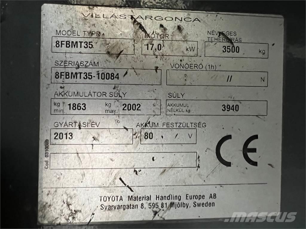 Toyota 8FBMT35 Електрически вилични кари-повдигачи