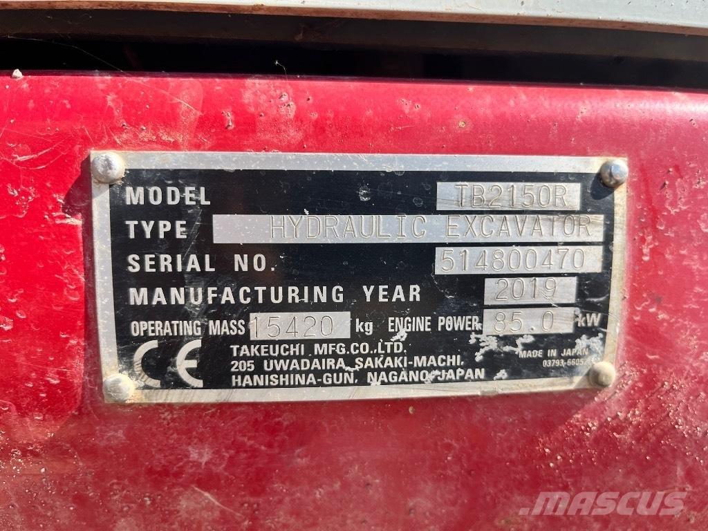 Takeuchi TB 2150 R Верижен екскаватор