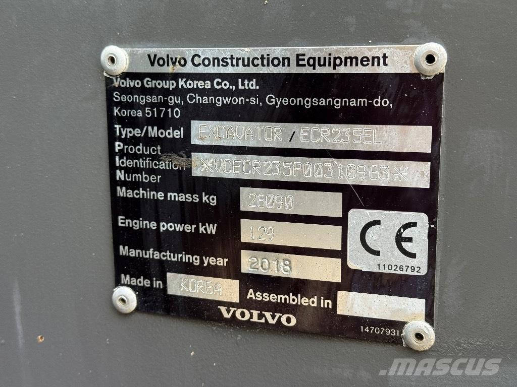 Volvo ECR 235 EL Верижен екскаватор