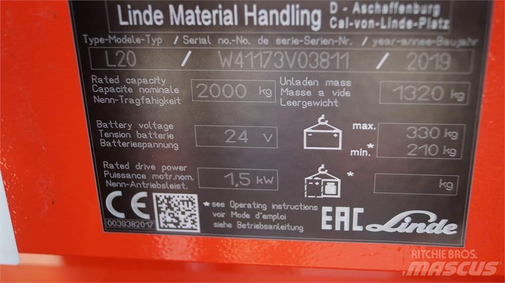Linde L20i Колички високоповдигачи с теглич
