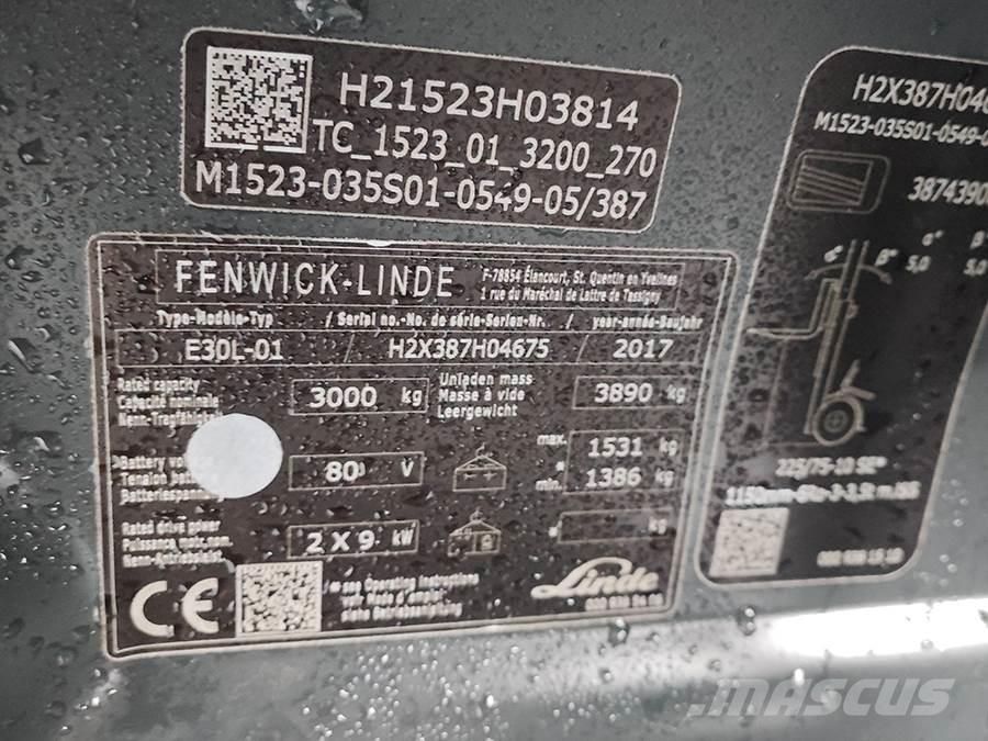 Linde E30L-01 Електрически вилични кари-повдигачи
