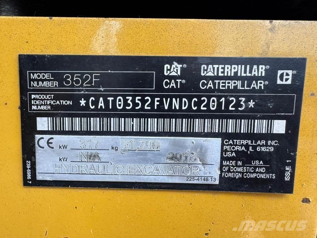 CAT 352F Верижен екскаватор