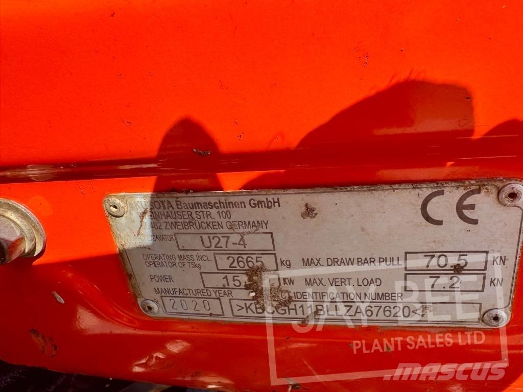 Kubota U 27-4 Мини екскаватори < 7 т
