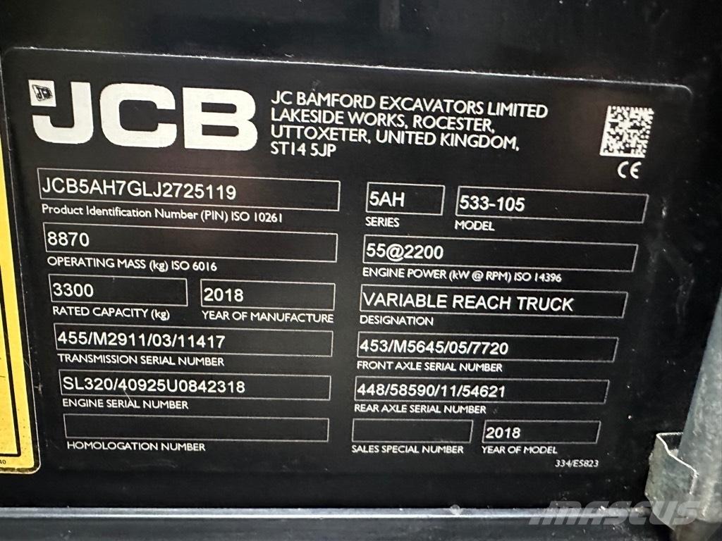JCB 533-105 Телескопични товарачи