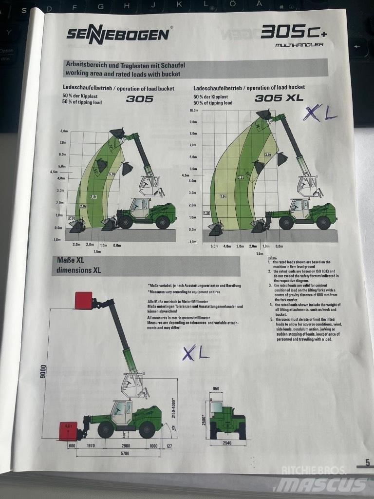 Sennebogen 305 XL Телескопични челни товарачи
