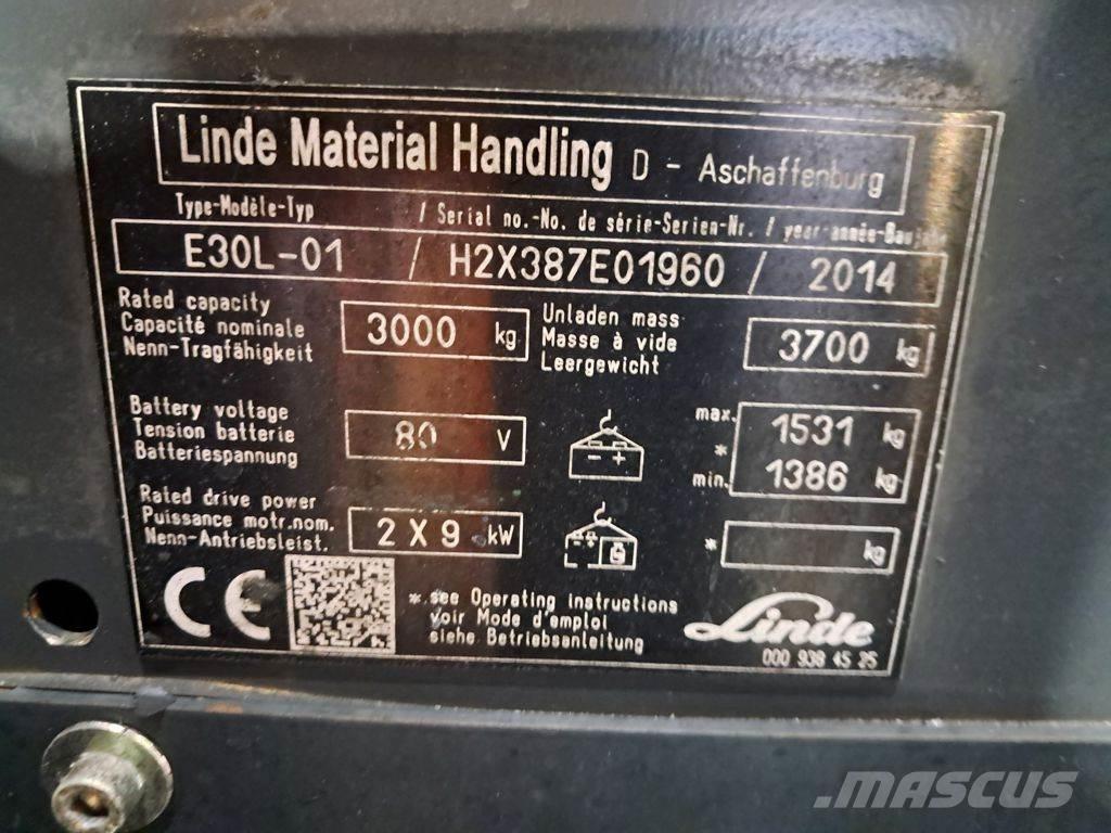 Linde E30L-01 Електрически вилични кари-повдигачи