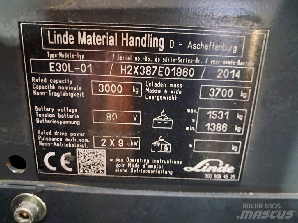 Linde E30L-01 Електрически вилични кари-повдигачи