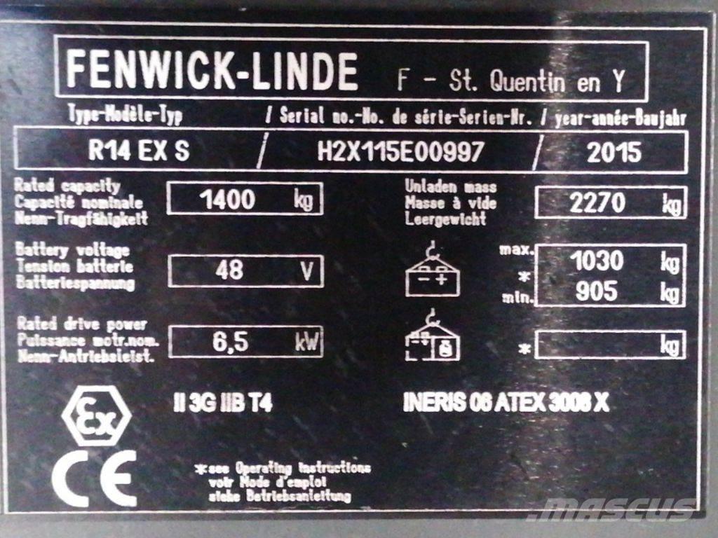 Linde R14 EX S Ретрак/ Високоповдигач с изместване на вилката напред