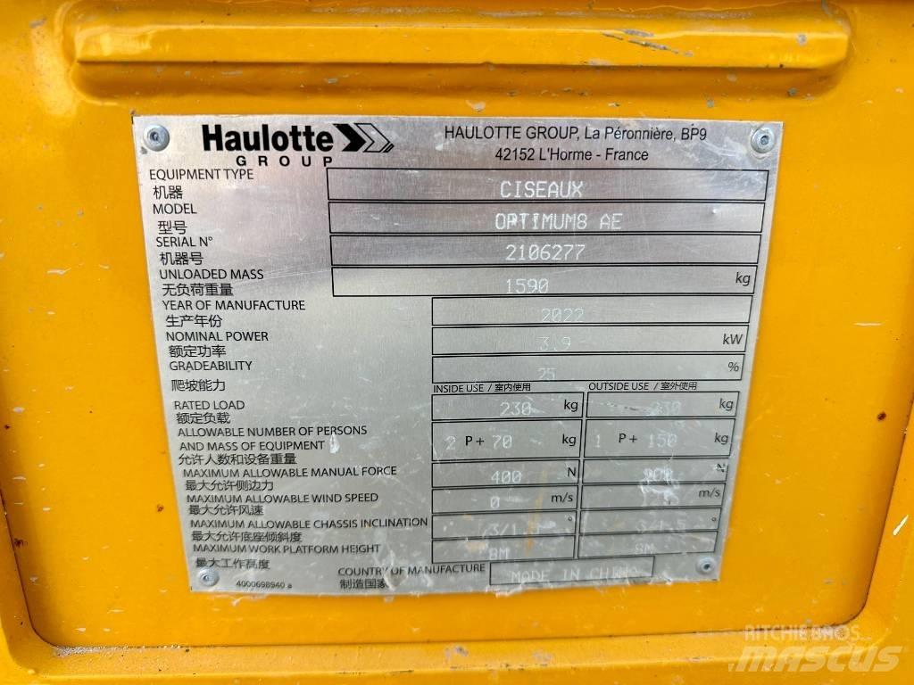 Haulotte OPTIMUM 8 Ножични работни платформи