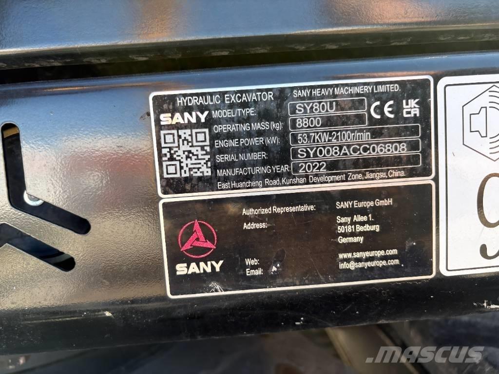 Sany SY 80 U Средни екскаватори 7т - 12т