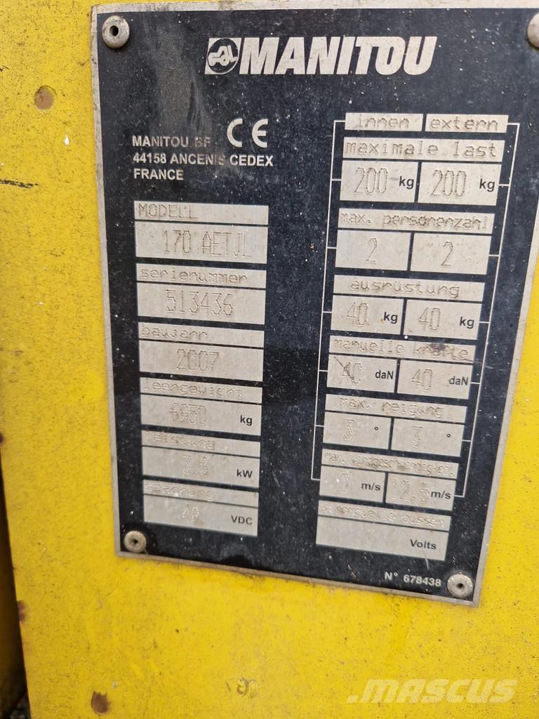 Manitou 170 AETJL Съчленени стрелови подемници