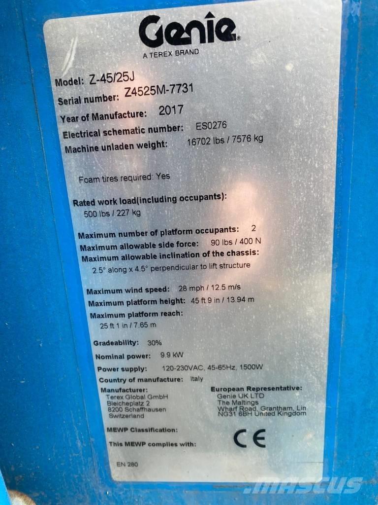Genie Z 45/25 J BI Съчленени стрелови подемници