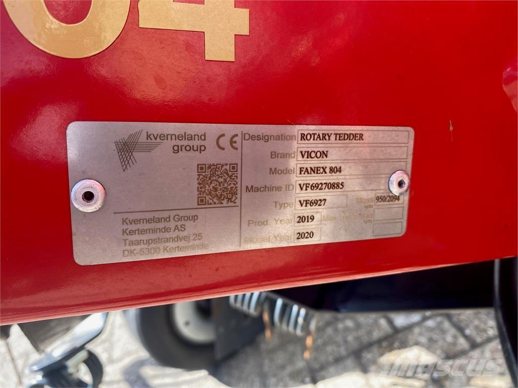 Vicon Fanex 804 Гребла и сенообръщачки