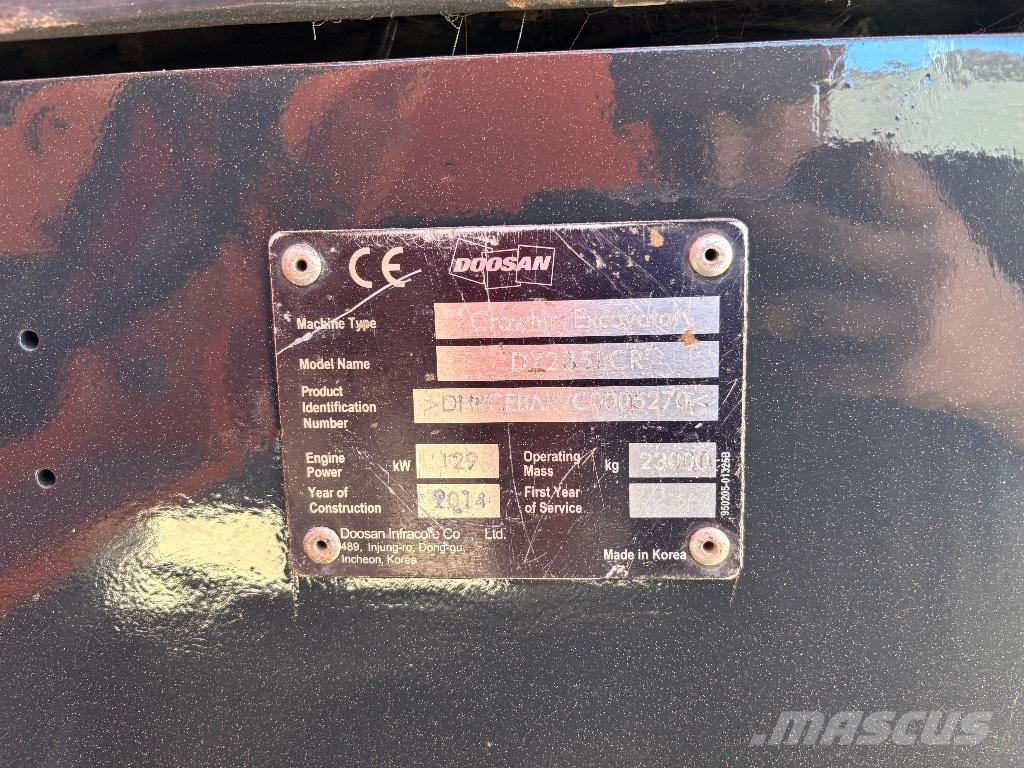 Doosan DX 235 LCR Верижен екскаватор