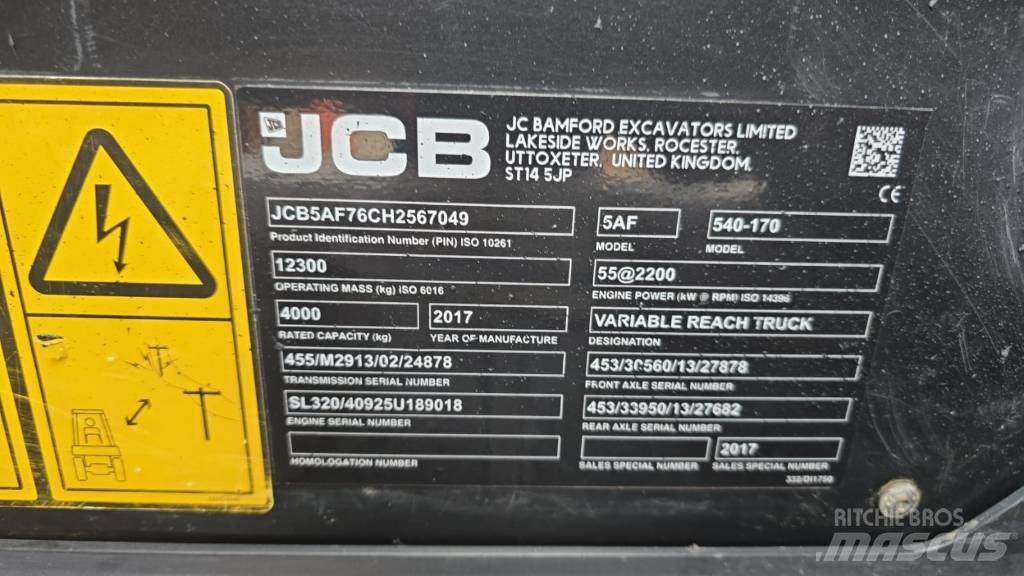 JCB 540-170 Телескопични товарачи