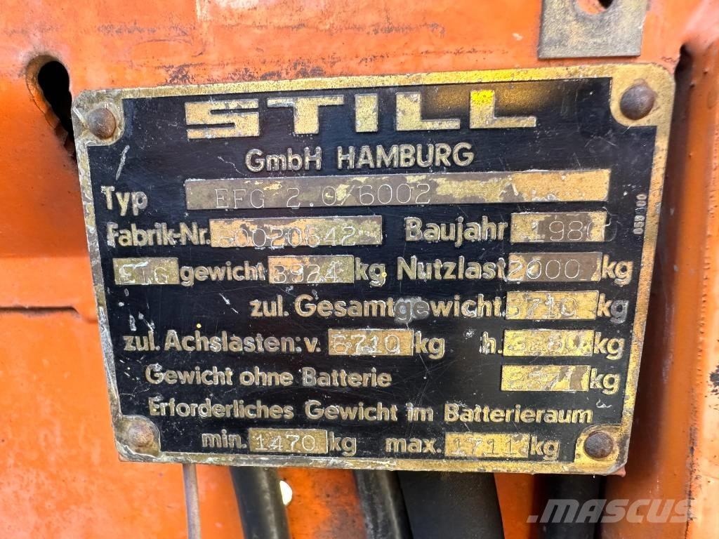 Still EFG 2/6012 Електрически вилични кари-повдигачи