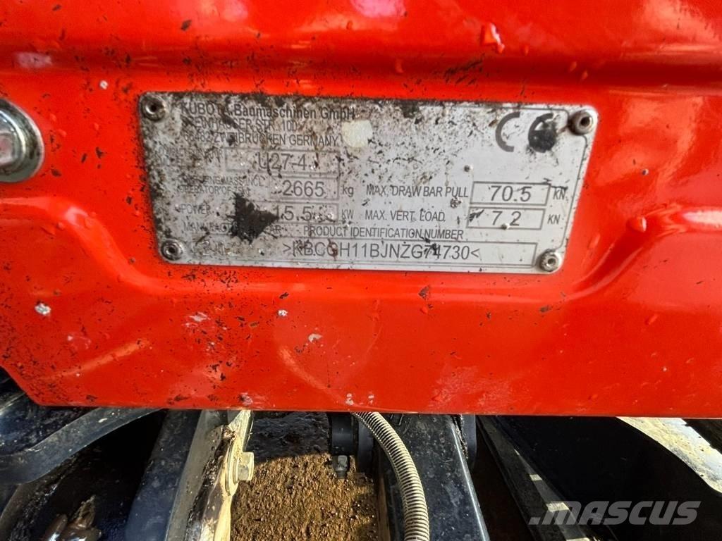 Kubota U 27-4 Мини екскаватори < 7 т