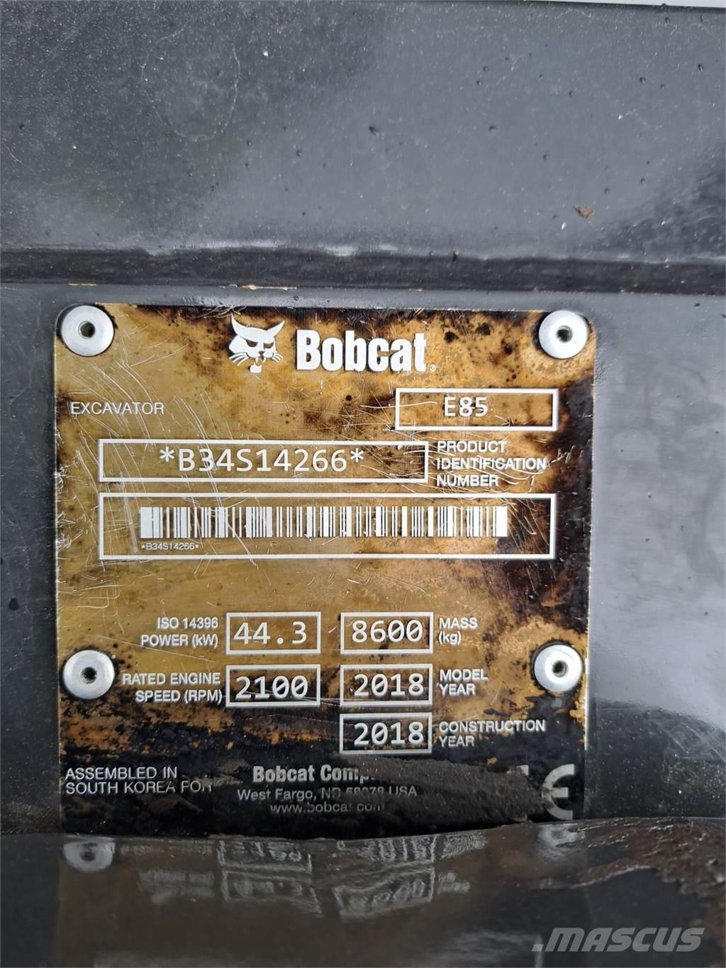 Bobcat E85 Мини екскаватори < 7 т