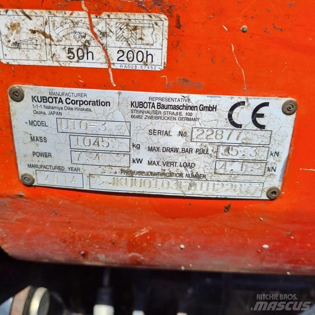 Kubota U 10-3a Мини екскаватори < 7 т