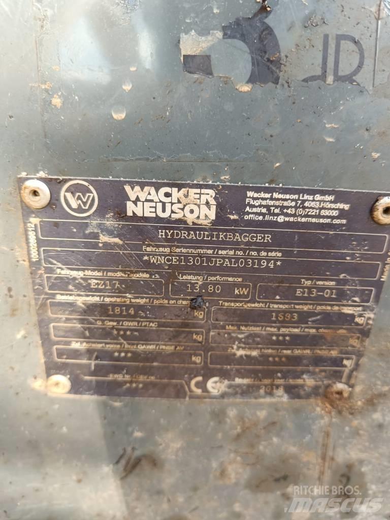 Wacker Neuson EZ 17 Мини екскаватори < 7 т
